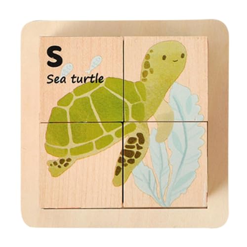 Dickly 3D-Holzpuzzle, 3D-Steckpuzzle, Holzblockspiele für Kinder, Tiererkennung für 3-, 4- und 5-jährige Kinder, Geburtstagsgeschenke, Meerestier Dickly 3D-Holzpuzzle, 3D-Steckpuzzle, Holzblockspiele für Kinder, Tiererkennung für 3-, 4- und 5-jährige Kinder, Geburtstagsgeschenke, Meerestier von Dickly
