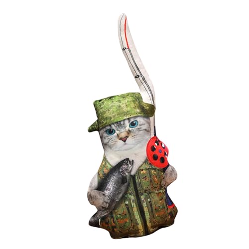 Dickly 3D Simulation Cat Plüschspielzeug ausgestopft Spielzeug Kopfstützen Ornament Kissen Kätzchen Puppe für Kinder Erwachsene Freunde, Style C von Dickly