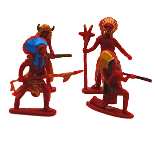 Dickly 4 Stück Simulation Cowboy Figur Modell Micro Landscape Indian Figuren von Dickly