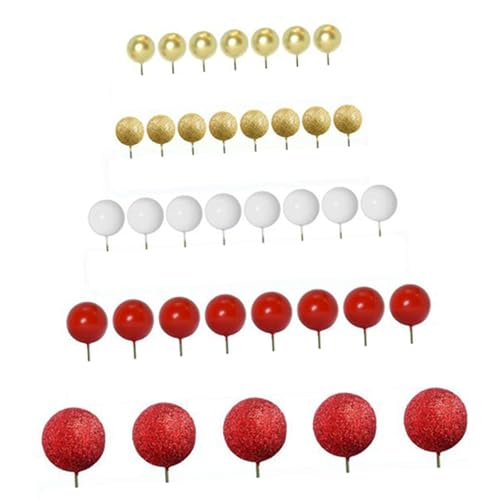 Dickly 50 Stück Kuchen -Top -Bälle Mini -Luftballons Dekor 2/2,5/3/4 cm Kuchen Picks Kuchendekorationen Schaumkugeln für Duschparty, Rot Dickly 50 Stück Kuchen -Top -Bälle Mini -Luftballons Dekor 2/2,5/3/4 cm Kuchen Picks Kuchendekorationen Schaumkugeln für Duschparty, Rot von Dickly