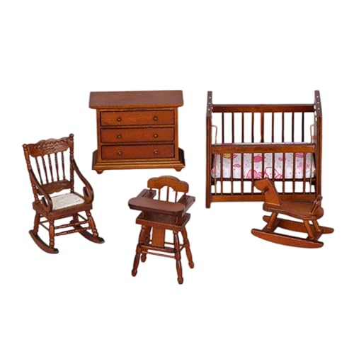 Dickly 5Pcs 1/12 Puppenhaus Miniatur Möbel Set Spielzeug Pretend Spielen Spielzeug Hobby Handwerk für von Dickly