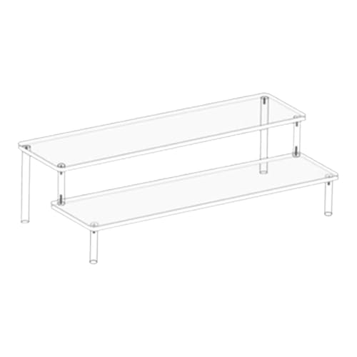 Dickly Acryl-Riser-Display-Regal, transparenter Cupcake-Ständer, Laden-Display, Hochzeitstorte, Parfüm-Organizer, Ständer für Parfüm, 2-stufig Dickly Acryl-Riser-Display-Regal, transparenter Cupcake-Ständer, Laden-Display, Hochzeitstorte, Parfüm-Organizer, Ständer für Parfüm, 2-stufig von Dickly