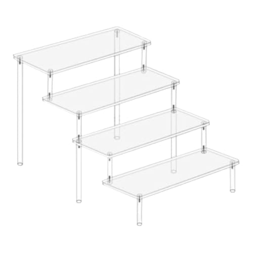Dickly Acryl-Riser-Display-Regal, transparenter Cupcake-Ständer, Laden-Display, Hochzeitstorte, Parfüm-Organizer, Ständer für Parfüm, 4-stufig Dickly Acryl-Riser-Display-Regal, transparenter Cupcake-Ständer, Laden-Display, Hochzeitstorte, Parfüm-Organizer, Ständer für Parfüm, 4-stufig von Dickly