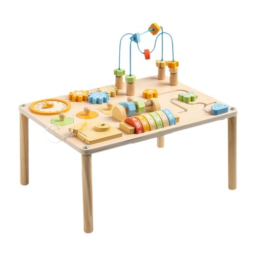 Dickly Aktivitätstisch Sensorische Spielzeuggetriebe Blöcke 8 in 1 Lernspielzeugschreibtisch Spieltisch Form für Kinder 1 2 3 4 Jahre alte Säugling von Dickly