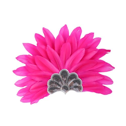 Dickly American Chief Indian Native Hut Feather Kopfschmuck Erwachsene Kopfbedeckung für Cosplay, Rosa von Dickly