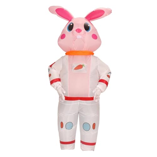 Dickly Aufblasbares Osterhasenkostüm, Outfit, Kaninchen-Cosplay-Requisite, ausgefallener Overall, aufblasbares Tierkostüm für Festival von Dickly