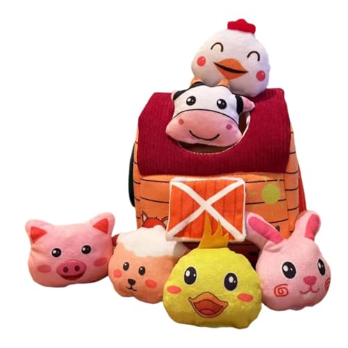 Dickly Ausgestopfte Bauernhoftiere, Plüschpuppen, Kuscheltiere, Spielzeug, kleines Tier, Plüschhaus für Jungen und Mädchen, Style A von Dickly