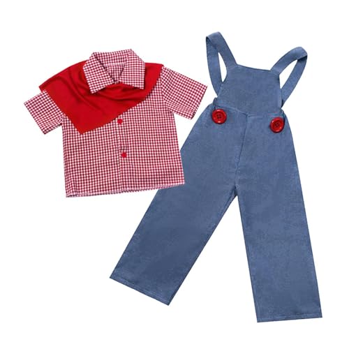 Dickly Bauernkostüm mit Schal und Hosenträgerhose für Festivals, Feiertage und Geburtstage, XL von Dickly