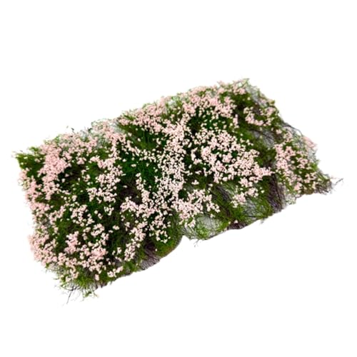 Dickly Blumenhaufen Statischer Grasbüschel Künstlicher buschiger Tieflandsträucherbüschel für Architekturgebäude Modellgelände Dioramen Sand, Rosa von Dickly