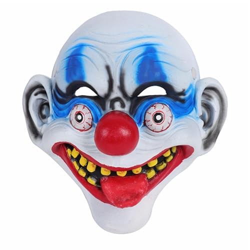 Dickly Clown-Maske, Kostümzubehör, langlebig, mit elastischem Band, neuartige Gesichtsbedeckung, Maskerade-Maske für Karneval, Verkleidung, Festivals von Dickly