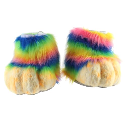 Dickly Cosplay Tier Fursuit Füße Plüsch Pelzigen Stiefel für Bühne Zeigen Kostüm Party, Style A von Dickly