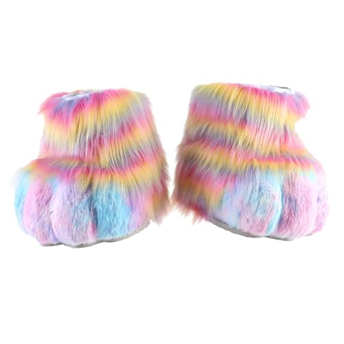 Dickly Cosplay Tier Fursuit Füße Plüsch Pelzigen Stiefel für Bühne Zeigen Kostüm Party, Style C von Dickly