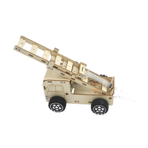 Dickly DIY Ladder Fire Truck Model Physik Kleiner Produktionswissenschaft Experiment Spielzeug einfach zusammengebaut von Dickly