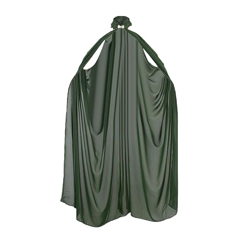 Dickly Frauen Umhang mit Ausschnitt Halloween Mantel Cape Weihnachten Karneval Umhang Damen Umhang Cape Chiffon Umhang für Halloween Weihnachten Kostüm Party, Länge 142 cm, Grün Dickly Frauen Umhang mit Ausschnitt Halloween Mantel Cape Weihnachten Karneval Umhang Damen Umhang Cape Chiffon Umhang für Halloween Weihnachten Kostüm Party, Länge 142 cm, Grün von Dickly