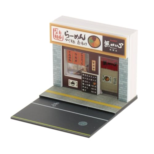 Dickly Diorama-Landschaftsdisplay für 1/64 Modellautos mit Licht, japanische Miniatur-Straßenlandschaft, Modelllandschaft für Modellautos, Ramen-Laden von Dickly