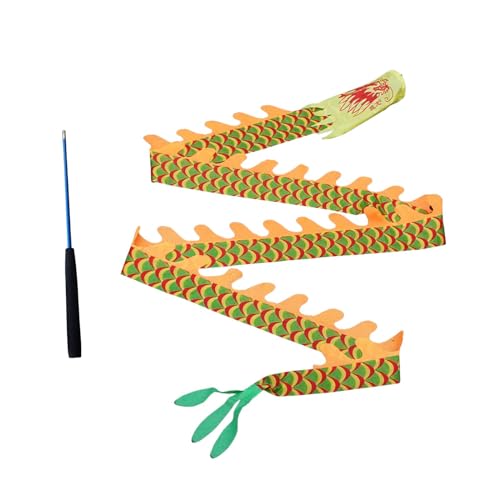Dickly Drachenband, Tanzband, Streamer, Dekoration, Fitness-Requisiten, Tanzband, Gymnastik-Streamer für Gymnastik, ältere Menschen, Schuppiger Drache Dickly Drachenband, Tanzband, Streamer, Dekoration, Fitness-Requisiten, Tanzband, Gymnastik-Streamer für Gymnastik, ältere Menschen, Schuppiger Drache von Dickly