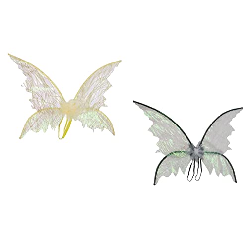 Dickly Elegante Schmetterlingsflügel für kleine Prinzessinnen, Goldfarbe Schwarz von Dickly