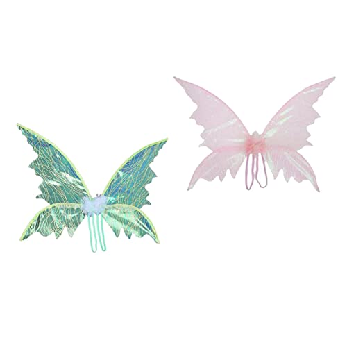 Dickly Elegante Schmetterlingsflügel für kleine Prinzessinnen, Grüne Farbe Rosa von Dickly
