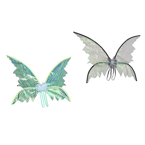 Dickly Elegante Schmetterlingsflügel für kleine Prinzessinnen, Grüne Farbe Schwarz von Dickly