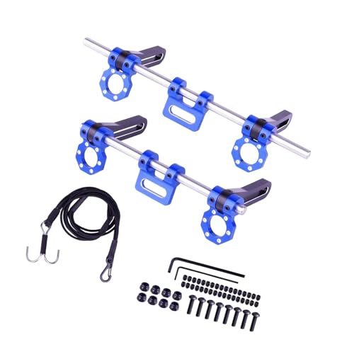 Dickly Ersatzteile für RC-Stoßstangen vorne und hinten, Metall-RC-Stoßstangen-Kits, verstellbare RC-Crawler-Stoßstangen für SCX10 1:10 RC-Auto, DIY-Teile, Blau von Dickly