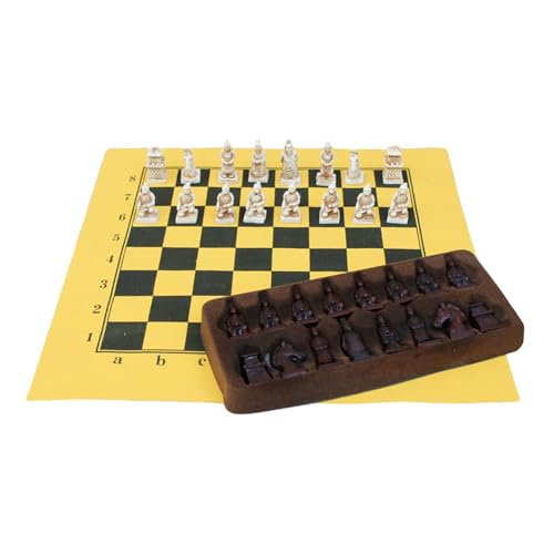 Dickly Exquisites Schachspiel-Set mit handgefertigten Pferdefiguren, besonderes Geschenk für Spielefans von Dickly