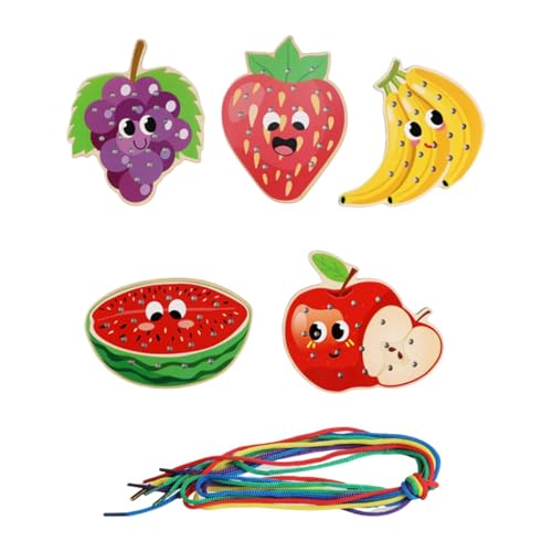 Dickly Fädelspielzeug für Vorschulkinder mit Schnürkarten Und Nähset, Style D Dickly Fädelspielzeug für Vorschulkinder mit Schnürkarten Und Nähset, Style D von Dickly