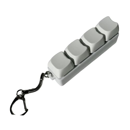 Dickly Fidget Spielzeug Dekompressionstaste für Erwachsene Tragbar Multifunktional Geschenke Lustiger Schlüsselanhänger Weiß , 4 Tastaturen Dickly Fidget Spielzeug Dekompressionstaste für Erwachsene Tragbar Multifunktional Geschenke Lustiger Schlüsselanhänger Weiß , 4 Tastaturen von Dickly