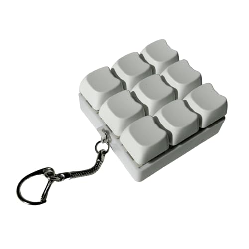 Dickly Fidget Spielzeug Dekompressionstaste für Erwachsene Tragbar Multifunktional Geschenke Lustiger Schlüsselanhänger Weiß , 9 Tastaturen Dickly Fidget Spielzeug Dekompressionstaste für Erwachsene Tragbar Multifunktional Geschenke Lustiger Schlüsselanhänger Weiß , 9 Tastaturen von Dickly