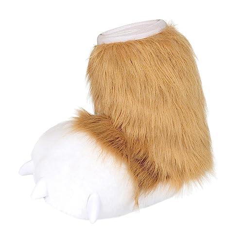 Dickly Flauschige Pfoten Hausschuhe, Cosplay, Weiches, Lustiges Zubehör, Cartoon Plüschtier, Fußtier für Urlaub, Frauen, Mädchen, Geburtstagsgeschenke, Party, Khaki Dickly Flauschige Pfoten Hausschuhe, Cosplay, Weiches, Lustiges Zubehör, Cartoon Plüschtier, Fußtier für Urlaub, Frauen, Mädchen, Geburtstagsgeschenke, Party, Khaki von Dickly
