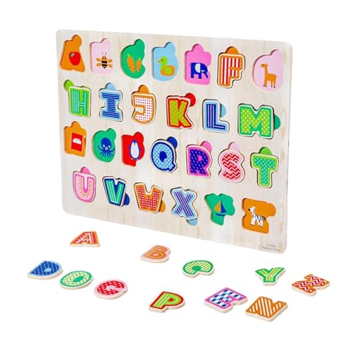 Dickly Früherziehungsspielzeug, Alphabet-Erkennungsspielzeug, Montessori-Pädagogisches Geschenk, Vorschulspielzeug, ABC-Bildertafel für Kinder im Alter von von Dickly
