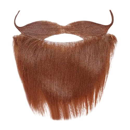 Dickly Gefälschter Schnurrbart, Kostüm, Lustiger Schnurrbart für Requisiten, Männer, Cosplay, Festival, Urlaub, braun von Dickly