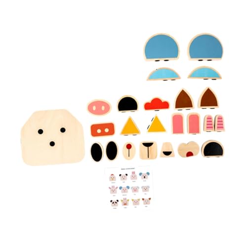 Dickly Gesichtswechselblock -Puzzle, Holzpädagogikspielzeug, Entwicklungsspielzeug für 36 Monate und höher, Tierpuzzle Dickly Gesichtswechselblock -Puzzle, Holzpädagogikspielzeug, Entwicklungsspielzeug für 36 Monate und höher, Tierpuzzle von Dickly
