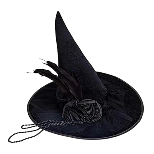 Dickly Halloween Hexenhut Eleganter Hut für Erwachsene für Maskerade Halloween Festliche Party von Dickly