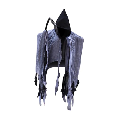Dickly Halloween Kapuzenumhang Mittelalterlicher Horror Hexenumhang für Unisex Themenparty Erwachsene, Schwarz Dickly Halloween Kapuzenumhang Mittelalterlicher Horror Hexenumhang für Unisex Themenparty Erwachsene, Schwarz von Dickly