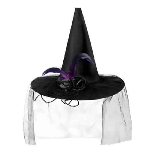 Dickly Halloween nhut Mehrzweck Frauen Hut für Party Kostüm Festliche, mit Schleier von Dickly