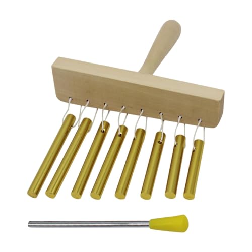 Dickly Handheld Wind Chime Instrument Tragbares Musikspielzeug Wind Chime Musikinstrument Tabletop Wind Chime für Heimkinder , Gold von Dickly
