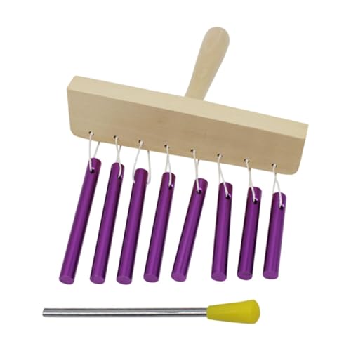 Dickly Handheld Wind Chime Instrument Tragbares Musikspielzeug Wind Chime Musikinstrument Tabletop Wind Chime für Heimkinder , Lila von Dickly