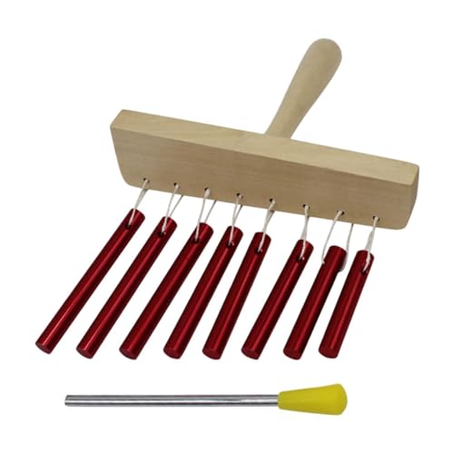 Dickly Handheld Wind Chime Instrument Tragbares Musikspielzeug Wind Chime Musikinstrument Tabletop Wind Chime für Heimkinder , Rot von Dickly