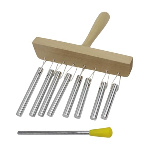 Dickly Handheld Wind Chime Instrument Tragbares Musikspielzeug Wind Chime Musikinstrument Tabletop Wind Chime für Heimkinder , Silber von Dickly