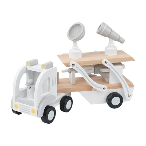 Dickly Hölzernes Luft- und Abenteuer-Spielset für Kinder, kosmische Entdeckungsspielzeug, Raketen-Trägerrakete von Dickly