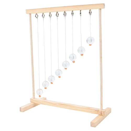 Dickly Holz dynamisches Kit Wissenschaftsexperiment Spielzeug einfach zu versammeln mit 8 Bällen Stammspielzeug Harmonic Pendulum für die Heimschule von Dickly