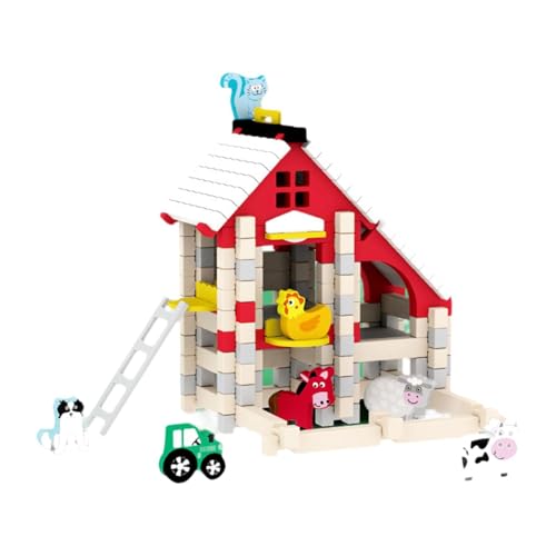 Dickly Holzhaus DIY Bausteine Set Pädagogisches Spielzeug Konstruktion für Jungen Mädchen, Bauernhof Dickly Holzhaus DIY Bausteine Set Pädagogisches Spielzeug Konstruktion für Jungen Mädchen, Bauernhof von Dickly