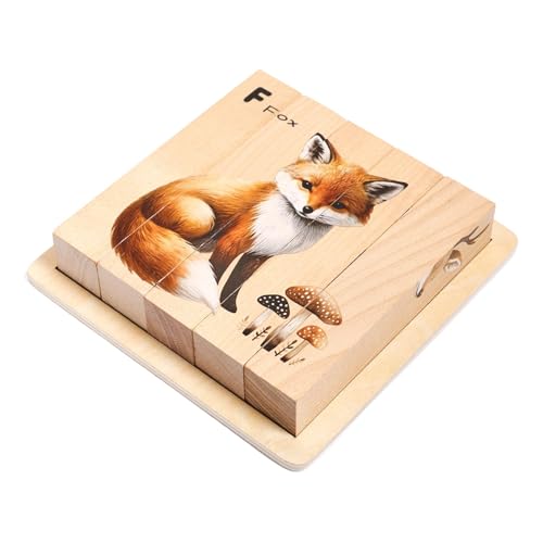 Dickly Holzpuzzle-Blockpuzzles Spielzeug Kognitive Entwicklung Engagierendes klobiges Puzzle von Dickly