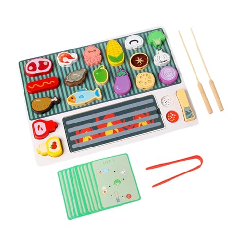 Dickly Holzspiel Lebensmittel Set Play Kitchen Accessoires DIY Food für 3 4 5 6 Jahre alt , Grill Dickly Holzspiel Lebensmittel Set Play Kitchen Accessoires DIY Food für 3 4 5 6 Jahre alt , Grill von Dickly