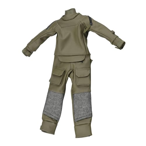 Dickly Jumpsuit-Modell im Maßstab 1:6, Mini-Bodysuit mit Langen Ärmeln, Cosplay-Mode, Retro-Uniformmodell für 12-Zoll-Actionfiguren, Zubehör von Dickly