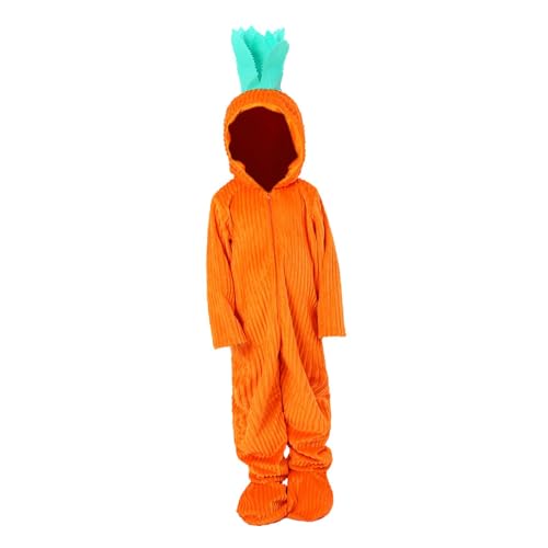 Dickly Kinder-Karotten-Kostüm, Essen, Cosplay-Anzug mit Kapuze, Loungewear, bezaubernder Overall, Party-Pyjama für Mottopartys, Rollenspiel, l von Dickly