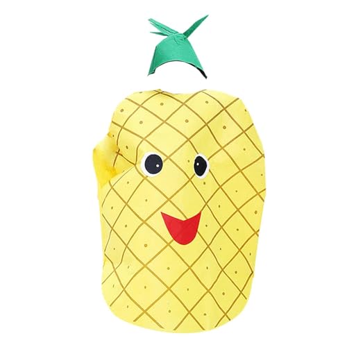 Dickly Kinder Obst Kostüm, Kostüm, Cosplay, Niedlicher Cartoon, Wiederverwendbar, Leicht, Outfit, Kinderkostüm für Karneval, Partyzubehör, Ananas Dickly Kinder Obst Kostüm, Kostüm, Cosplay, Niedlicher Cartoon, Wiederverwendbar, Leicht, Outfit, Kinderkostüm für Karneval, Partyzubehör, Ananas von Dickly