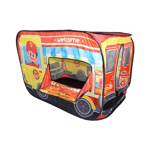 Dickly Kinder Spielzelt Auto Themenzelt Niedliches Zelt Spiel Rollenspiel Kinder Indoor Outdoor Zelt, Orange von Dickly