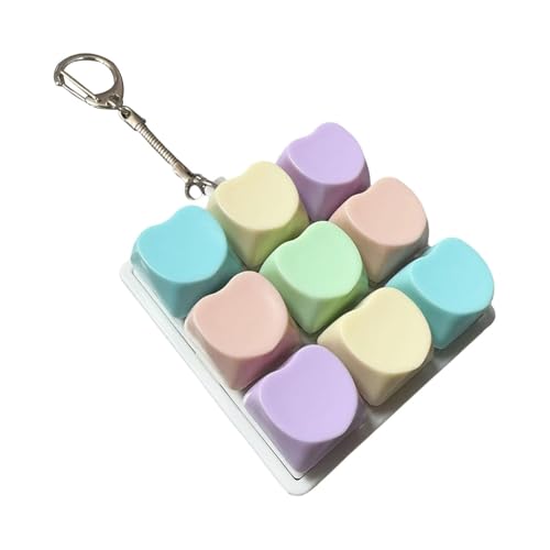 Dickly -Klicker-Spielzeug, Zappelspielzeug, Zeitvertreib, entspannend, lustige Geschenke für Erwachsene, tragbar, Macaron-Herz von Dickly
