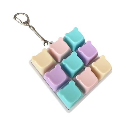 Dickly -Klicker-Spielzeug, Zappelspielzeug, Zeitvertreib, entspannend, lustige Geschenke für Erwachsene, tragbar, Macaron-bär von Dickly